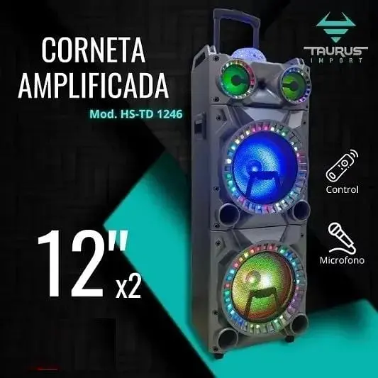 Акустическая система XPRO HS-TD1246 беспроводная с подсветкой с микрофоном (MER-15697_10148) - фото 3