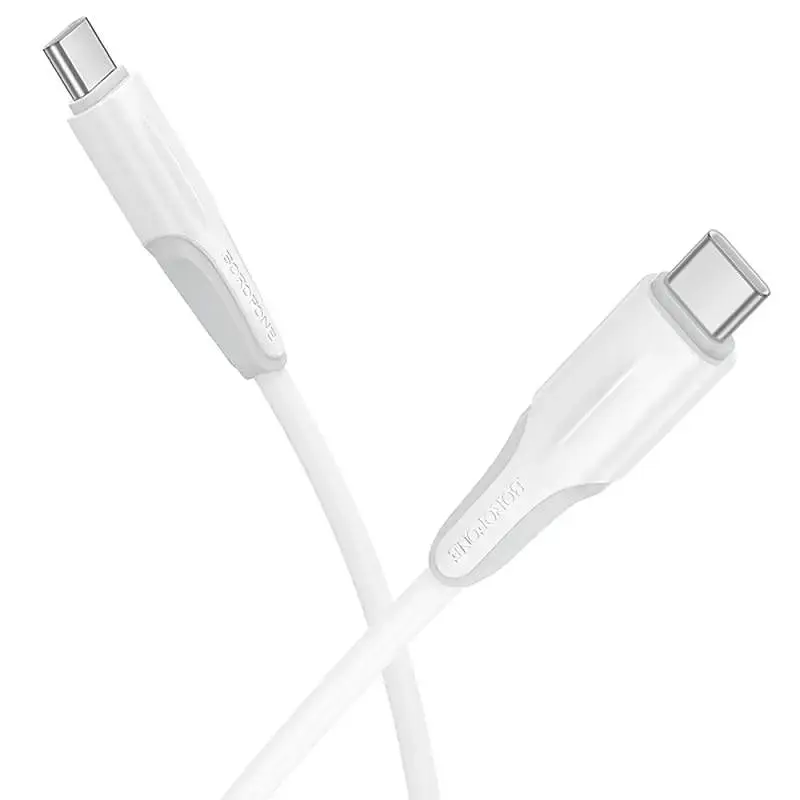 Дата кабель Borofone BX119 New Type-C to Type-C 60W (1m) White - фото 2
