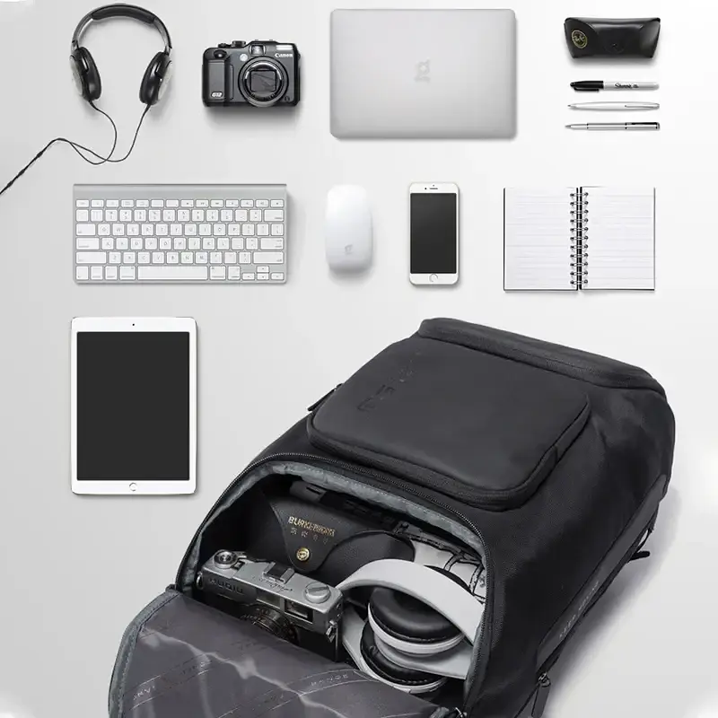 Рюкзак міський Bange BG-7078 30л ранець з відсіком для ноутбука до 15.6'' USB-роз'єм Gray (19377) - фото 10