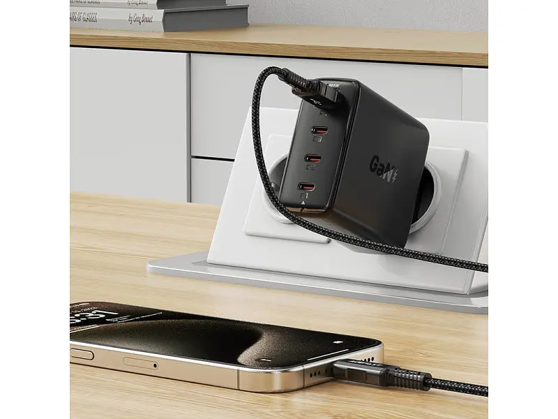 Мережевий зарядний пристрій Acefast A94 PD100W Black (6974316283133) - фото 5