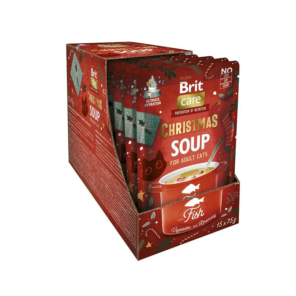 Корм вологий Brit Care Christmas Fish Soup для дорослих котів суп з рибою 75 г - фото 2