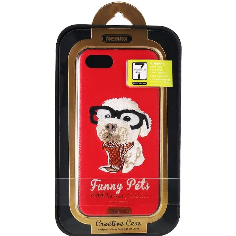 Чохол-накладка Remax Funny Pets Series Case Apple iPhone 7 Red - фото 2