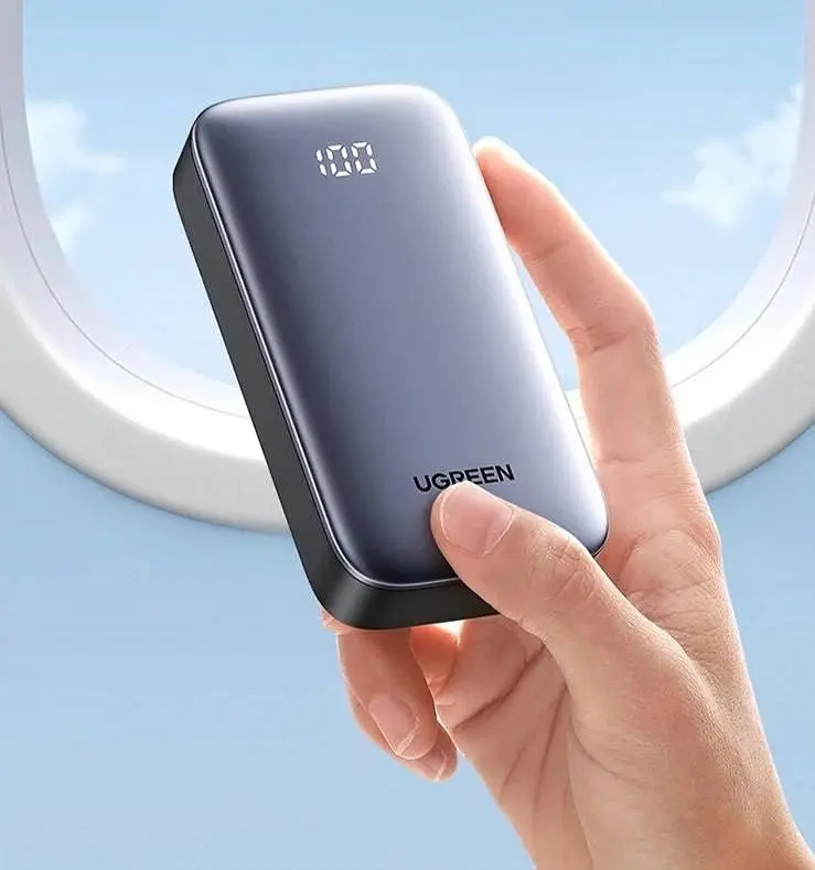 Павербанк Ugreen PB502 10000 mah 30W з наскрізною зарядкою Портативна батарея для заряджання телефону та ноутбука - фото 3