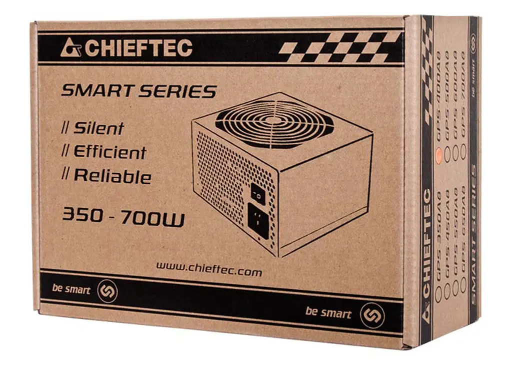 БЖ 600W Chieftec SMART GPS-600A8, 120 mm, >85%, Retail Box - фото 6