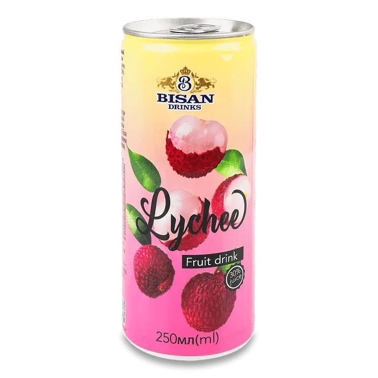 Напій Bisan Drinks Lychee соковмісний негазований 250 мл