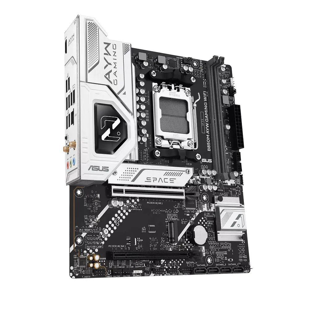 ASUS Материнська плата B850M AYW GAMING WIFI sAM5 B850 2xDDR5 M.2 HDMI Wi-Fi BT mATX - фото 3