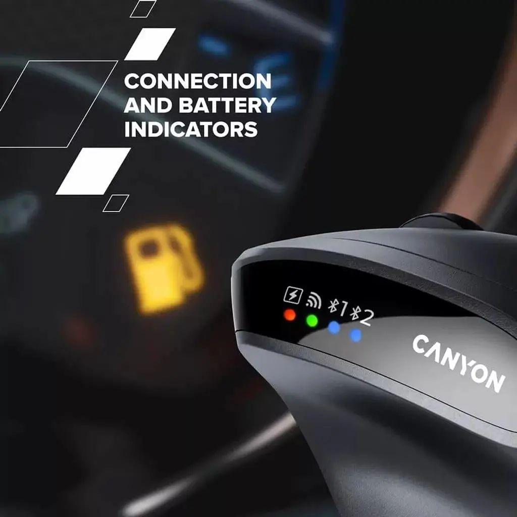 Миша Canyon mouse MW-25 Ergonomic LED AA Dual mode Wireless Black (CNS-CMSW25) - фото 8