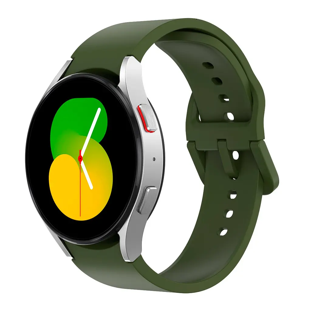 Ремінець для Samsung Galaxy Watch 5 Pro 45mm - зелений ширина кріплення 20мм силікон Watchbands Color Angle (W29-7WB69551119) - фото 2
