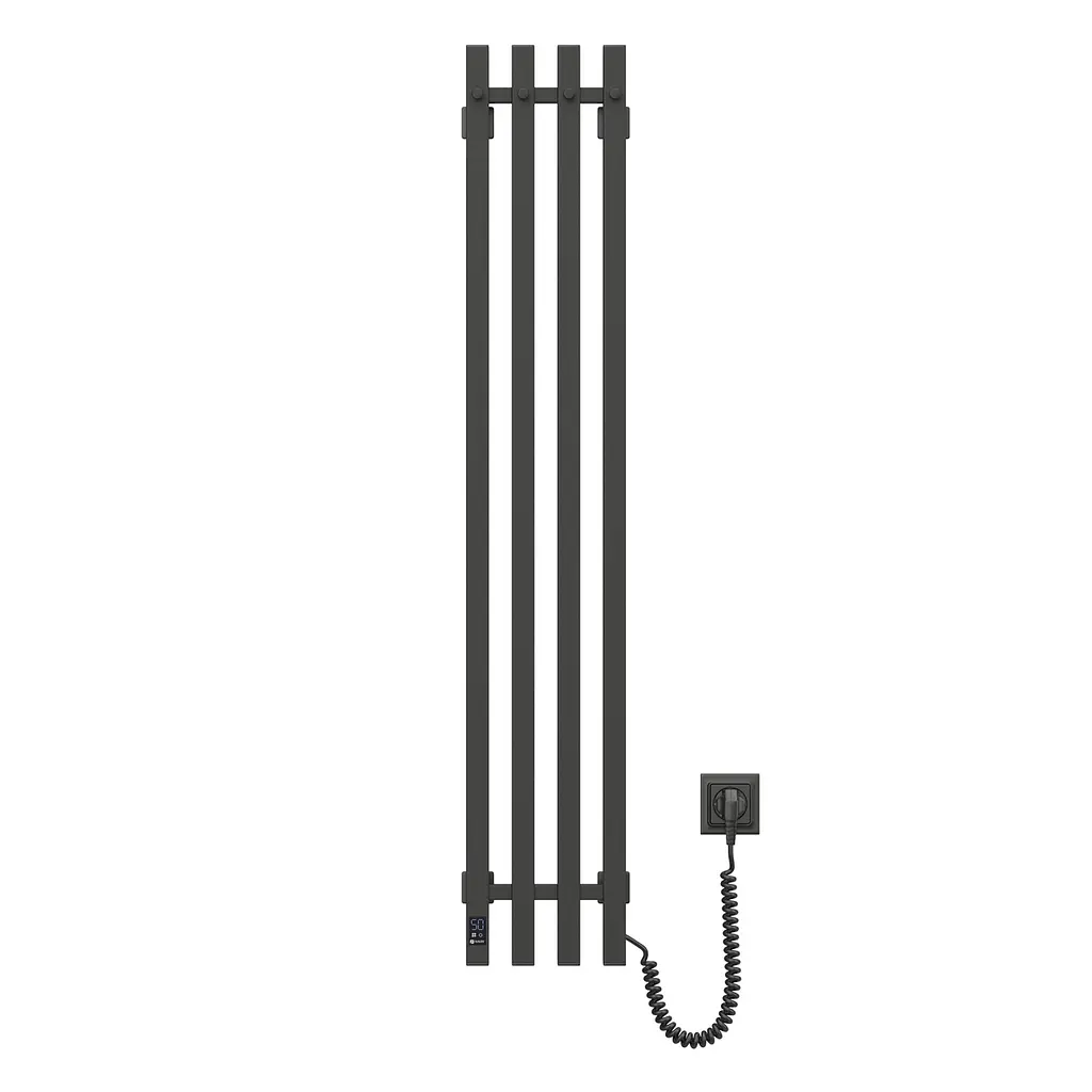 Електрична рушникосушка Navin Levante 210x1200 Sensor права, чорний муар 10-012033-4860, Чорний матовий, Праве, Електронний - фото 2