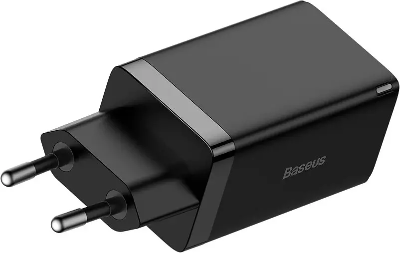 Мережевий зарядний пристрій Baseus GaN5 Pro 2C+U 65W EU with Type-C to Type-C 1m black (CCGP120201) - фото 4