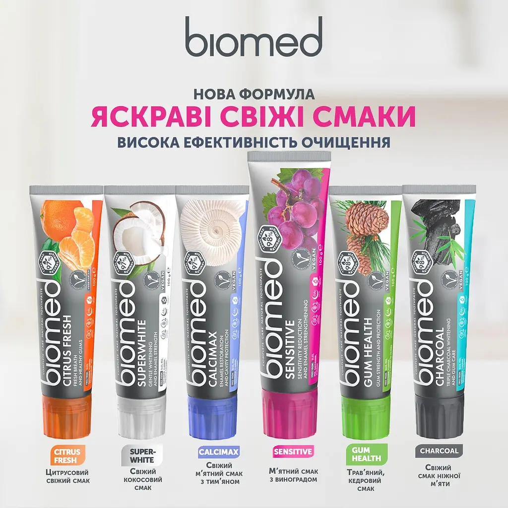 Уцінка. Зубна паста Biomed Sensetive Зміцнення емалі і зниження чутливості 100 г - фото 12