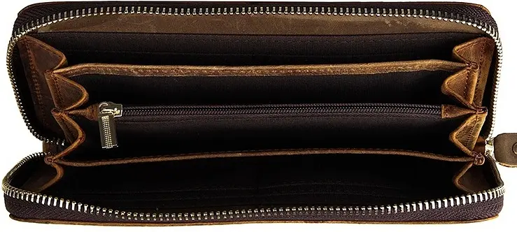 Кожаный клатч мужской Vintage 19,5х9,5 см sum0012746 - фото 7