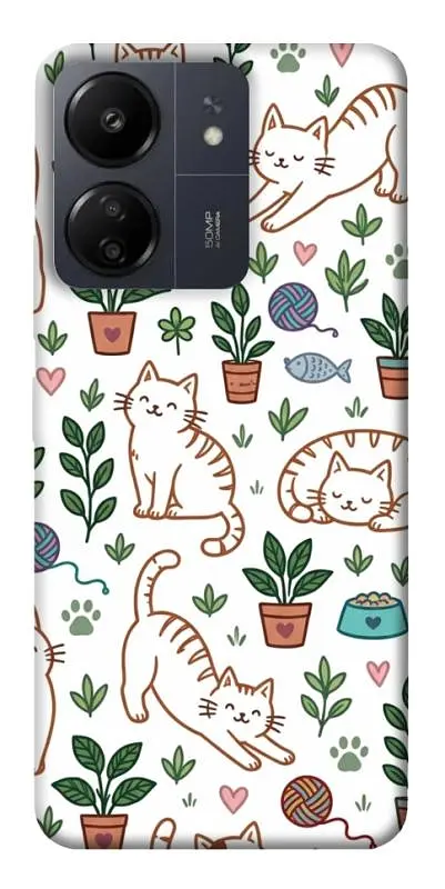 TPU чохол Demsky Cats pattern для Xiaomi Redmi 13C