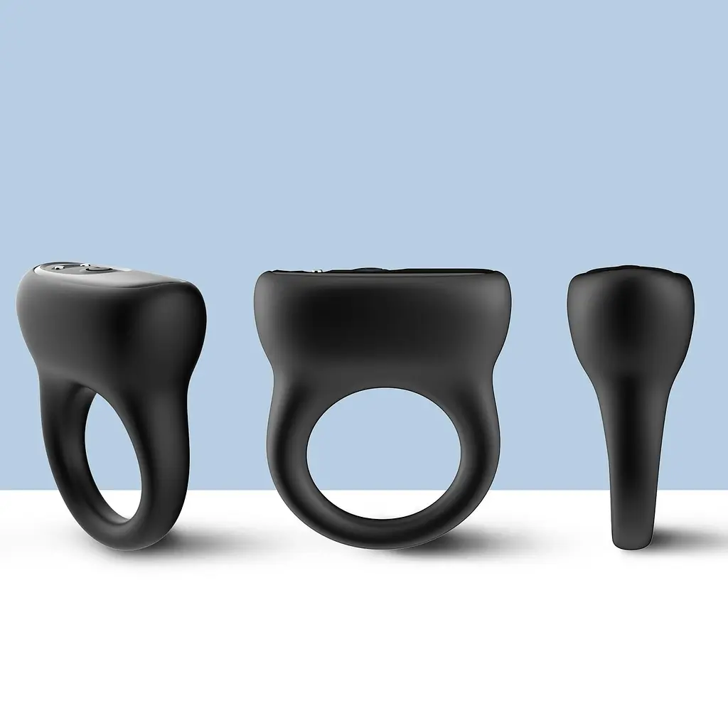 Віброкільце B - Series Joy Oring Black, 6 см (чорний) - фото 3
