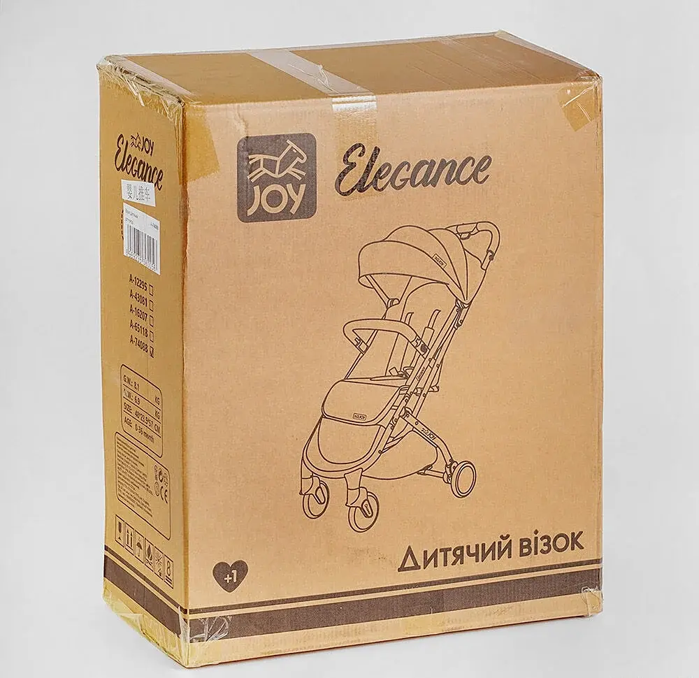 Коляска прогулянкова дитяча JOY Elegans A-12295 рама алюмінієва, телескопічна ручка (6989235360018) - фото 8