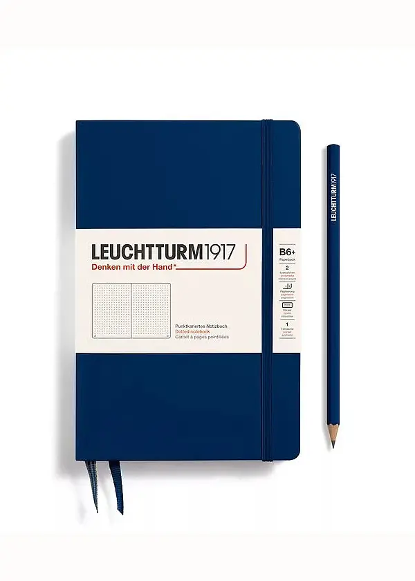 Блокнот Leuchtturm1917, Paperback (B6+), Темно-синій, Крапка (368509) - фото 7