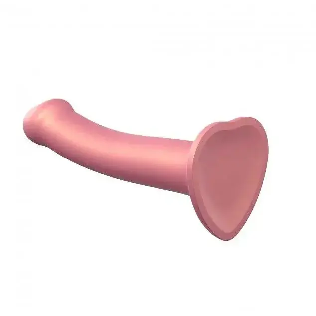 Насадка для страпону Strap-On-Me Mono Density Dildo Rose M одношаровий силікон гнучкий діаметр 3.3 см - фото 2