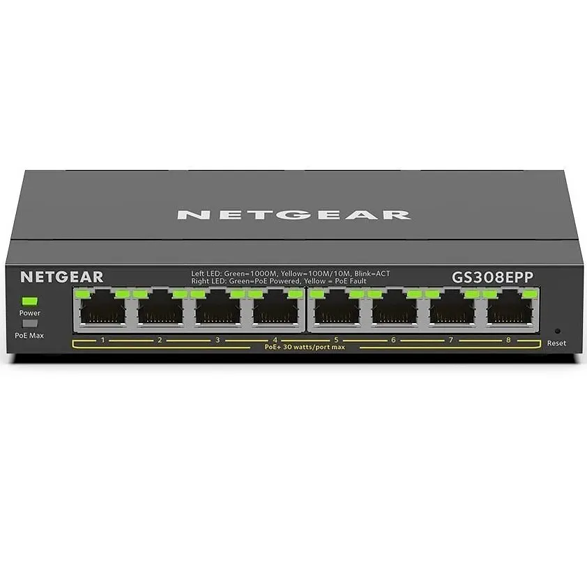 Комутатор GS308EPP 8xGE PoE, 123Вт, WebSmart NETGEAR teh0018245 - фото 2