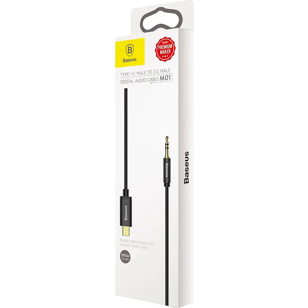 Кабель Baseus Yiven M01 USB-C to 3.5mm 1.2m (CAM01-01) [168447] - фото 4
