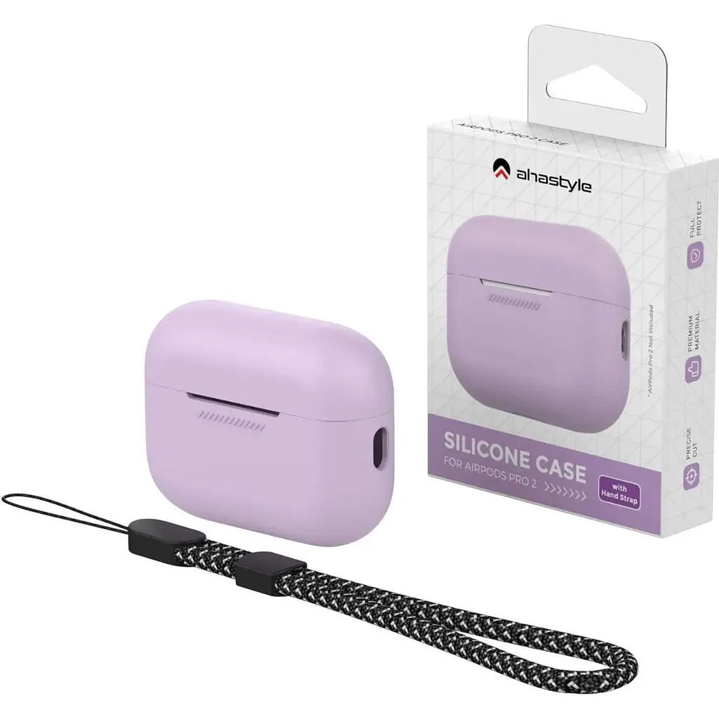 Чехол AhaStyle Colorful Silicone Case для AirPods Pro 2 Lavender [CP-187-2-C-LR] [133837] - фото 4