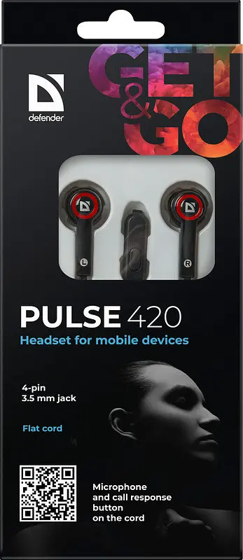 Навушники дротові для смартфонів Defender Pulse 420 Червоний - фото 5