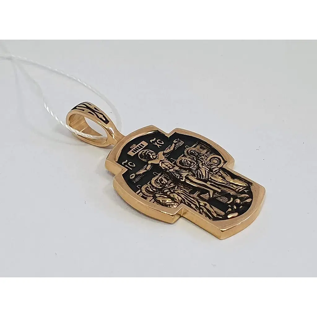 Золотий хрестик Золотий Вік Розп'яття Христа. 31555-3/01/4 - фото 2