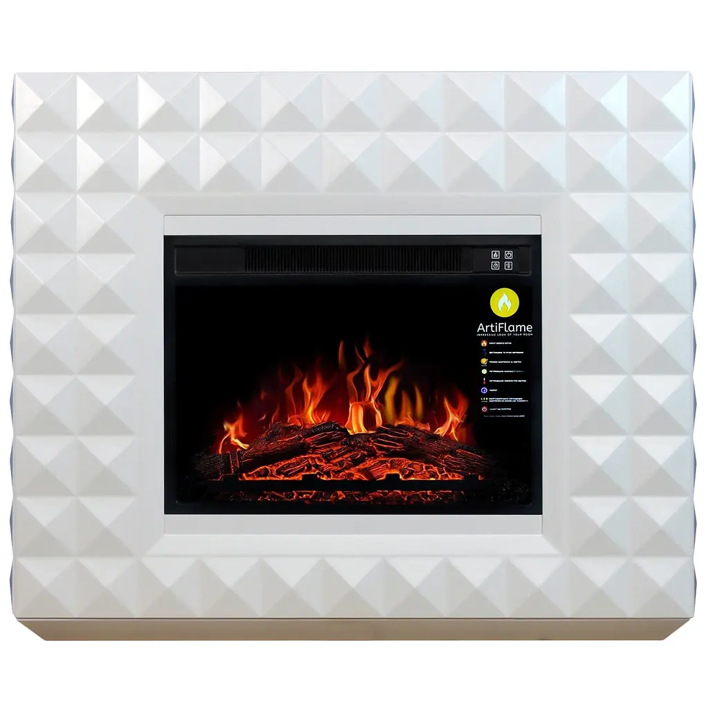 Камінокомплект ArtiFlame DIAMOND AF23S БІЛИЙ Б'ЯНКО (зі звуком) - фото 2