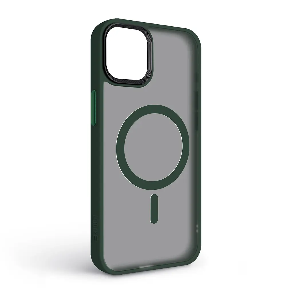 Чехол для Apple iPhone 15 Plus, Uniq MagCase, зеленый, противоударный, панель-накладка с магсейф, ударопрочный TPU+PC, с магнитом MagSafe, поддержка полноценной беспроводной зарядки, ArmorStandart (ARM75323) - фото 2