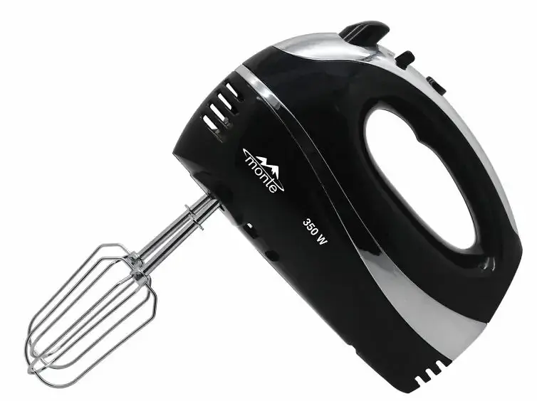 Міксер Monte MT-2000B, чорний, 350W, ручний, 5 швидкостей, віночки