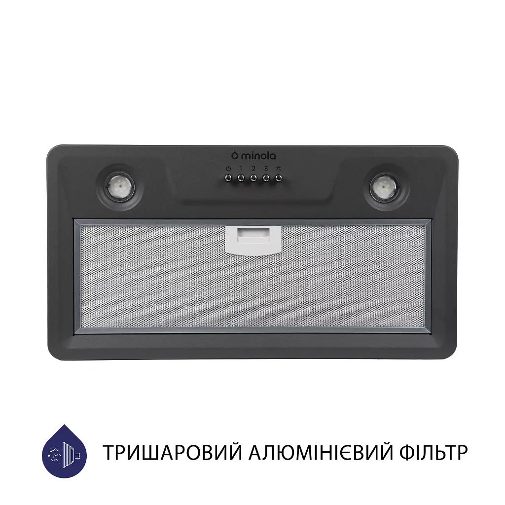 Вытяжка полновстраиваемая Minola HBI 5202 GR 700 LED - фото 2