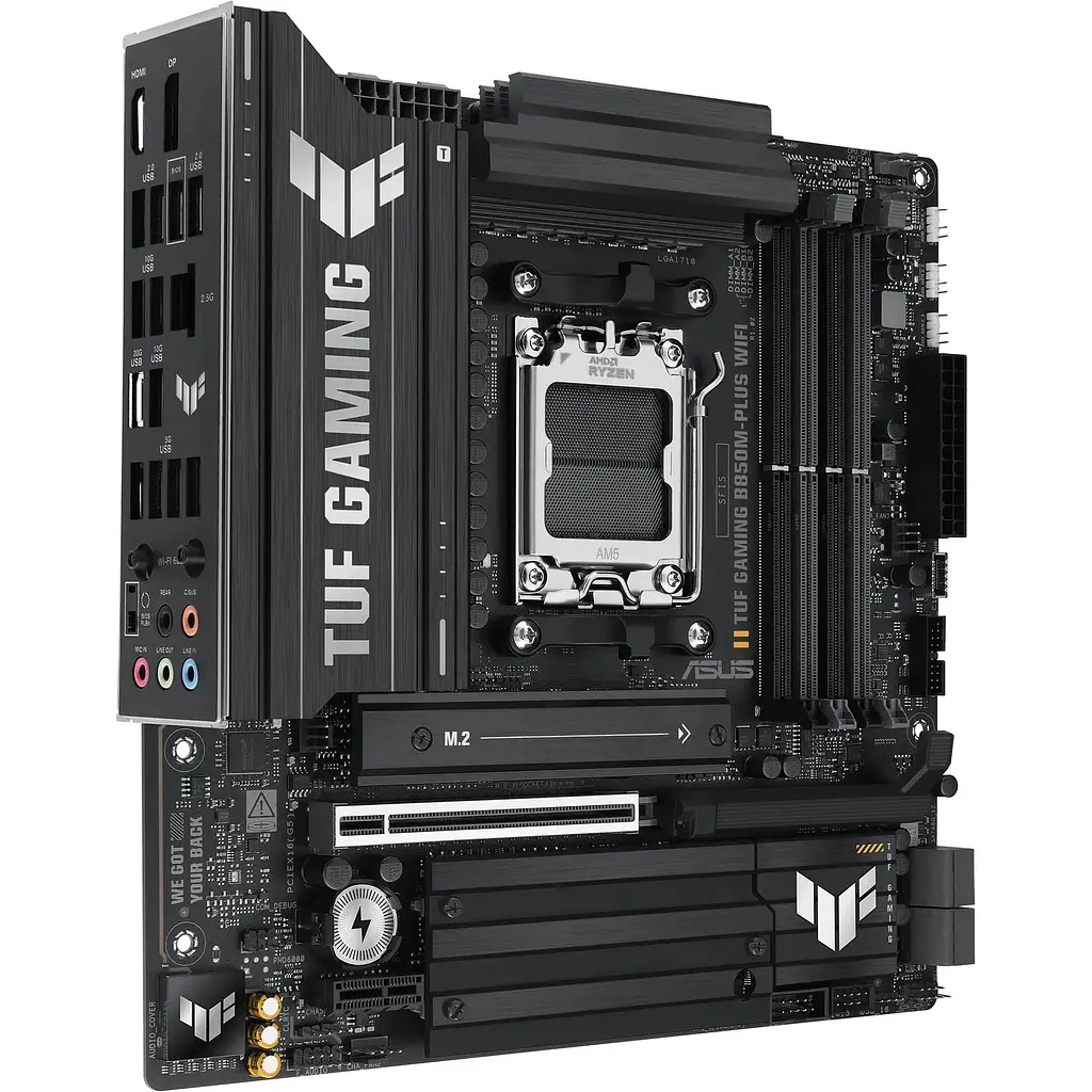 Материнская плата Asus TUF Gaming B850M-PLUS WIFI sAM5 B850 4xDDR5 M.2 HDMI DP Wi-Fi BT mATX - фото 3