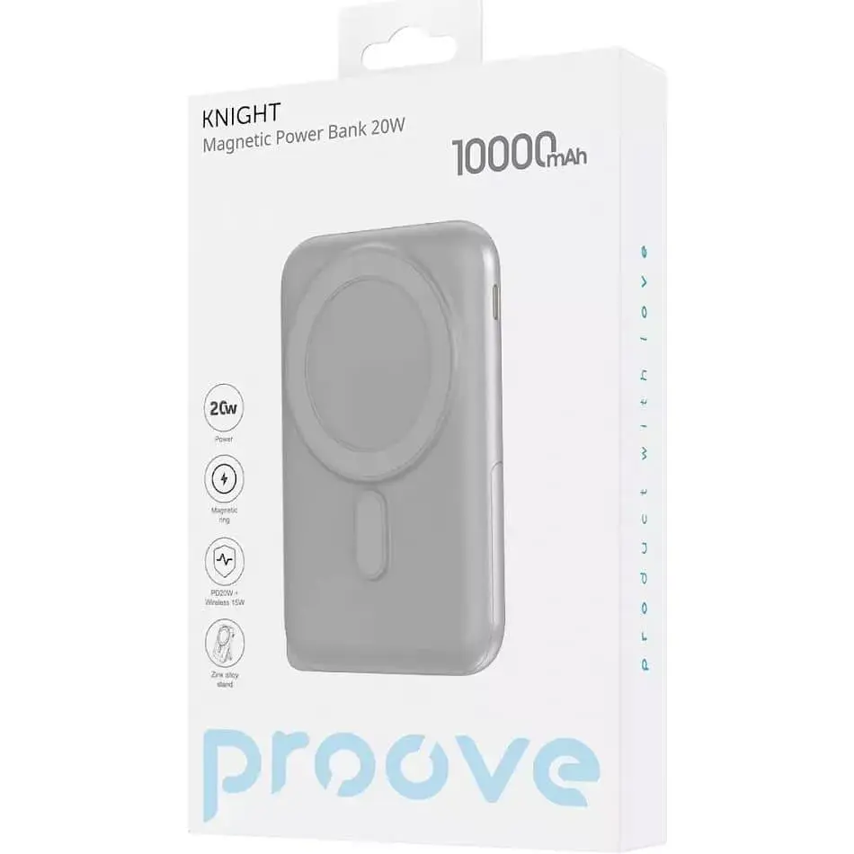 Павербанк Proove Knight Gray 10 000 mAh / 20 Вт (PBGI20012205) - фото 5