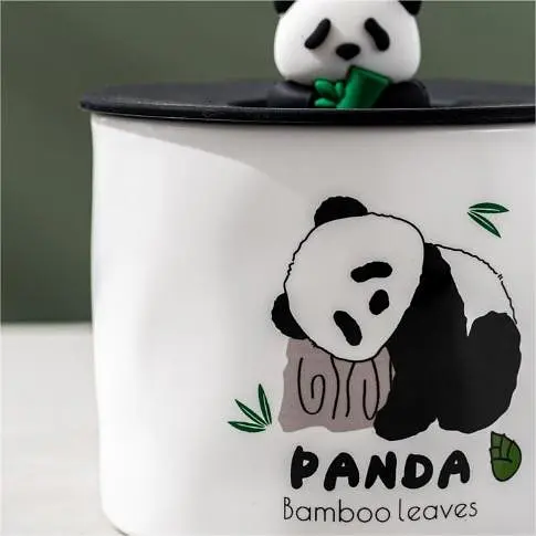 Чашка BonaDi Panda 2 390 мл (14931) черно-белая   - фото 2