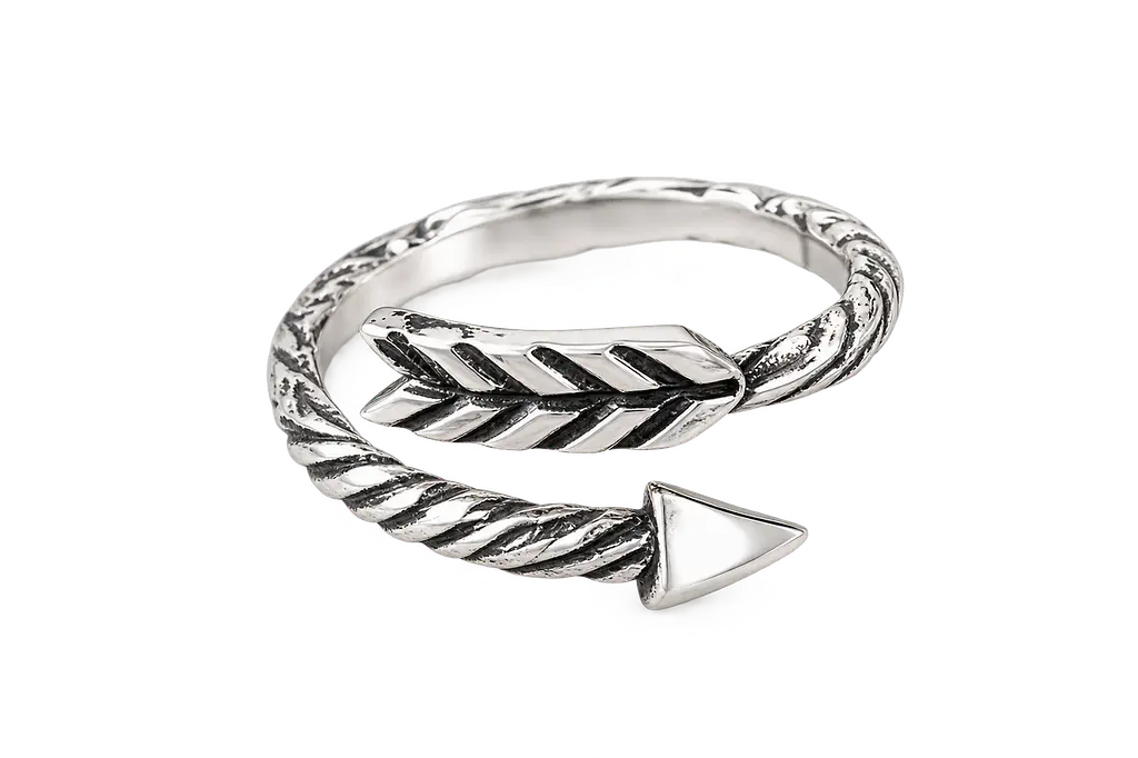 Срібна каблучка Jewellery Continent "Стріла" з чернінням 20.5 (К-0854)