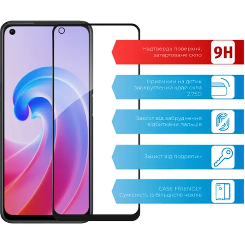 Скло захисне ACCLAB Full Glue Oppo A96 (1283126522147) - фото 2
