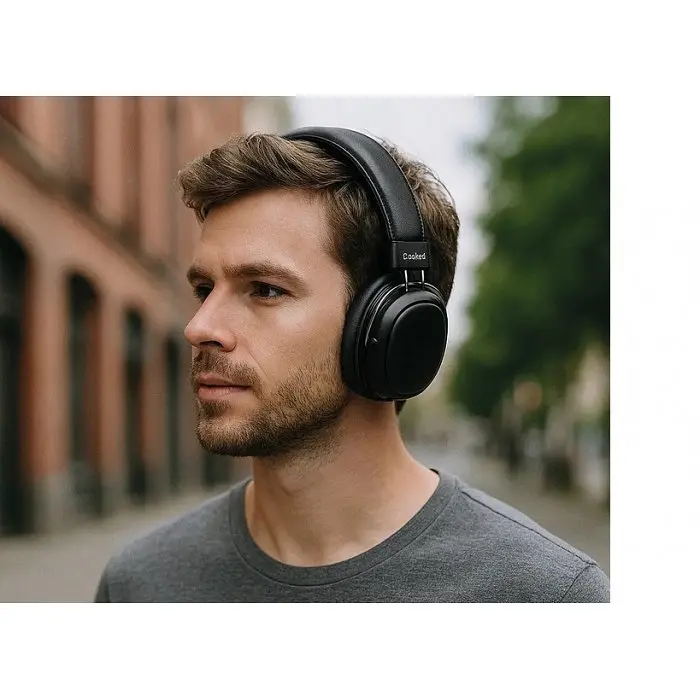 Беспроводные наушники Bluetooth накладные Черные MDR Celebrat A36 - фото 2