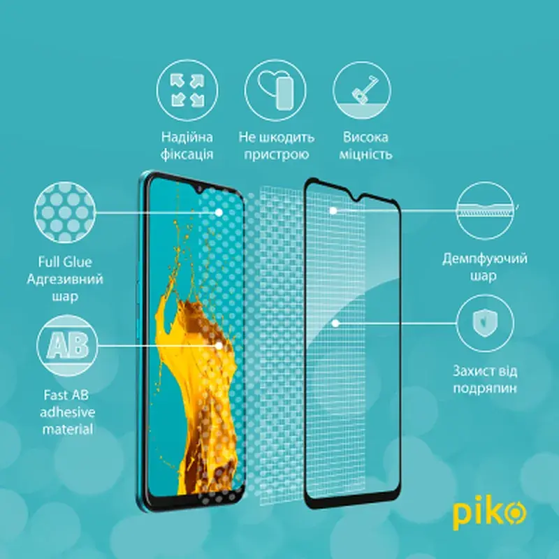 Скло захисне Piko Full Glue Tecno Spark 8 (1283126533105) - фото 3