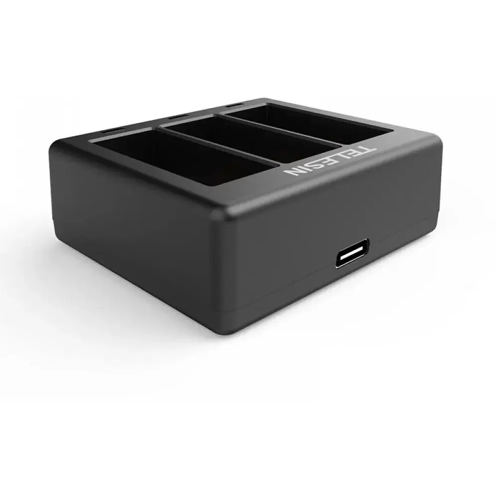 Зарядний пристрій TELESIN GoPro HERO 9/10/11/12 Charger 3х8000 мА (GP-BCG-902) Black [64193] - фото 4