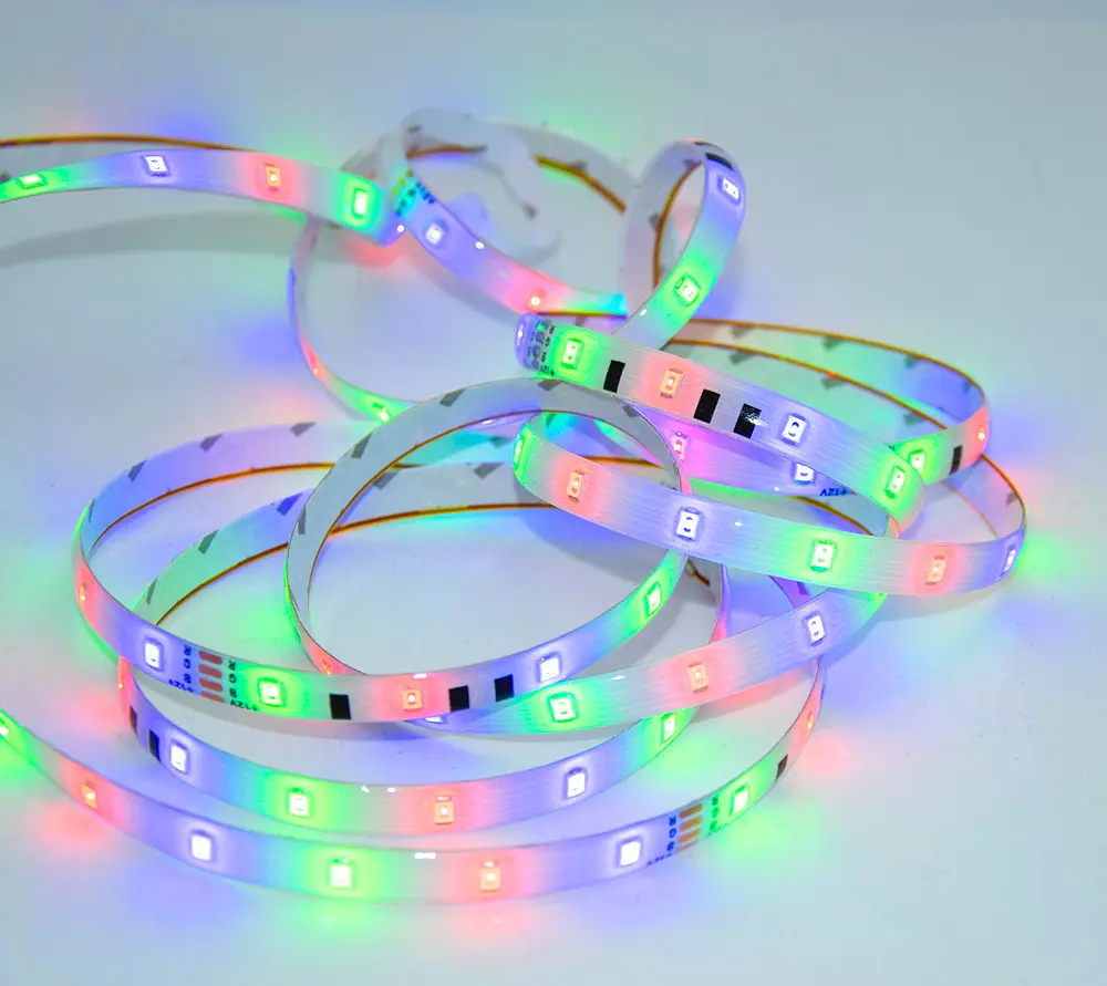 Светодиодная лента RGB 3528, 4.5 м, белая, с пультом и блоком питания - фото 5