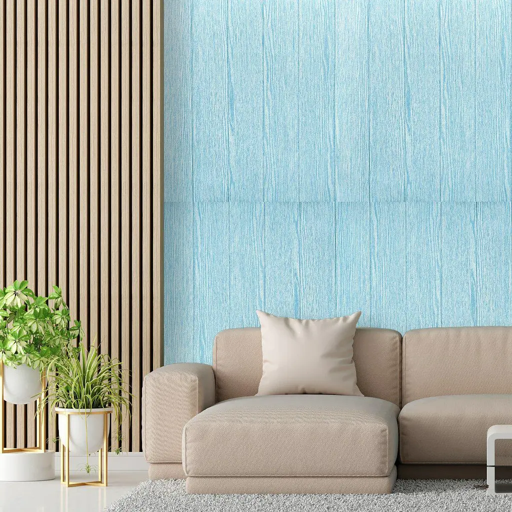 Самоклеящаяся 3D панель Sticker Wall голубое дерево 700х700х4мм 93 SW-00001338 - фото 5