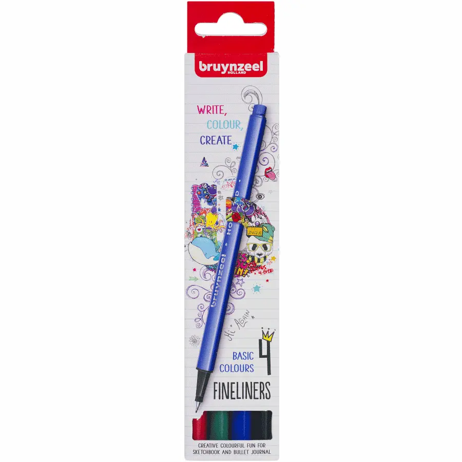 Набір лінерів Bruynzeel FINELINER Basic 4 кол.
