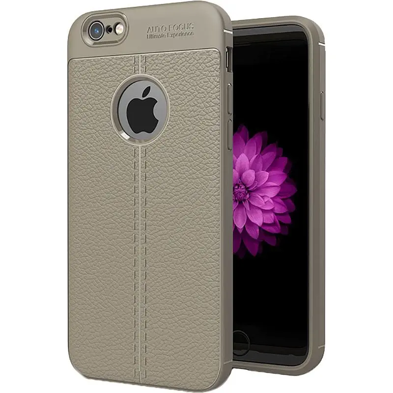 Чохол-накладка iPaky TPU Litchi Stria Series Case Apple iPhone 6 Plus/6s Plus Gray - фото 2