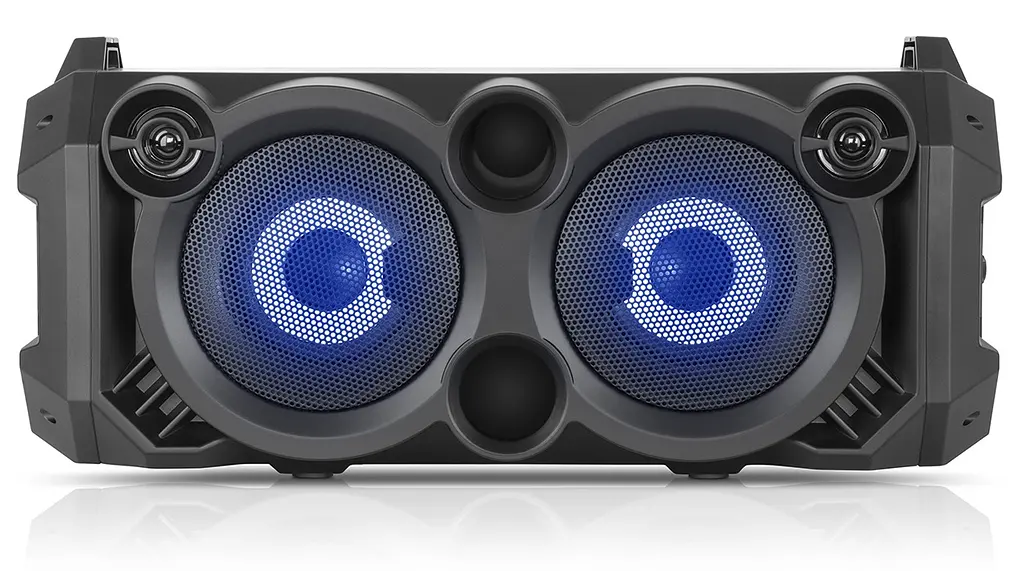 Колонка портативна 2.0 Real-El X-751 Black 2 x 18 Вт пластиковий корпус Bluetooth MicroSD/USB акумулятор 4000 мАг - фото 2