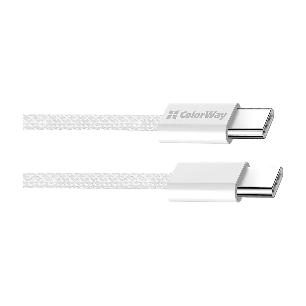 Дата кабель USB-C to USB-C 1.0m 60W 3.0А grey ColorWay (CW-CBPDCC061-GR) - фото 3