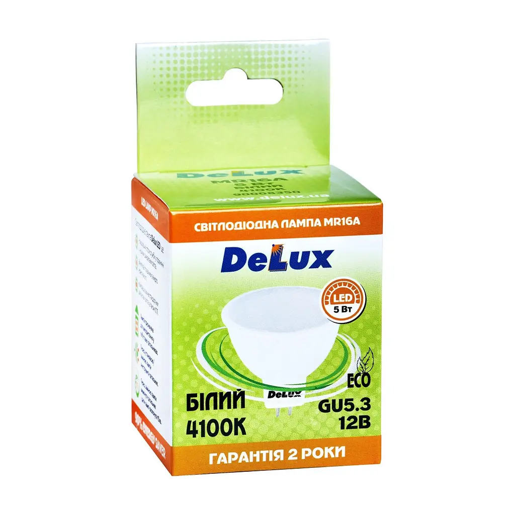 Лампочка Delux MR16A 5Вт 4100K 12В GU5.3 (90021254) - фото 2