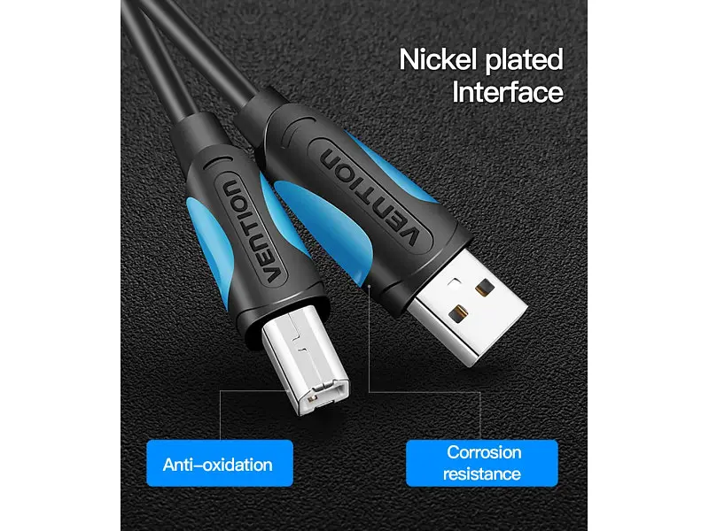 Кабель Vention USB A Male - B Male Print 2m (VAS-A16-B200) - фото 4