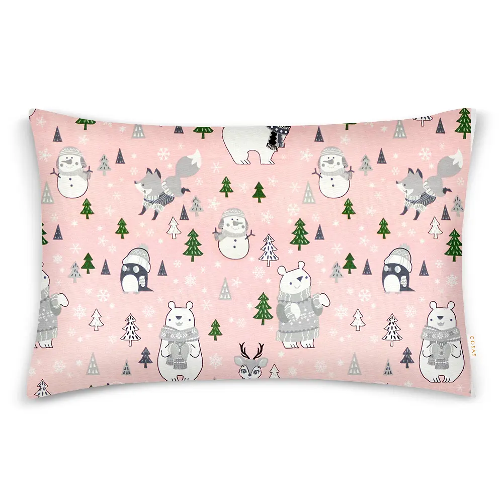 Комплект постільної білизни Cosas дитячий без простирадла ANIMALS CS5 110 x 140 см (AnimalsWinterRose_140_2) - фото 3