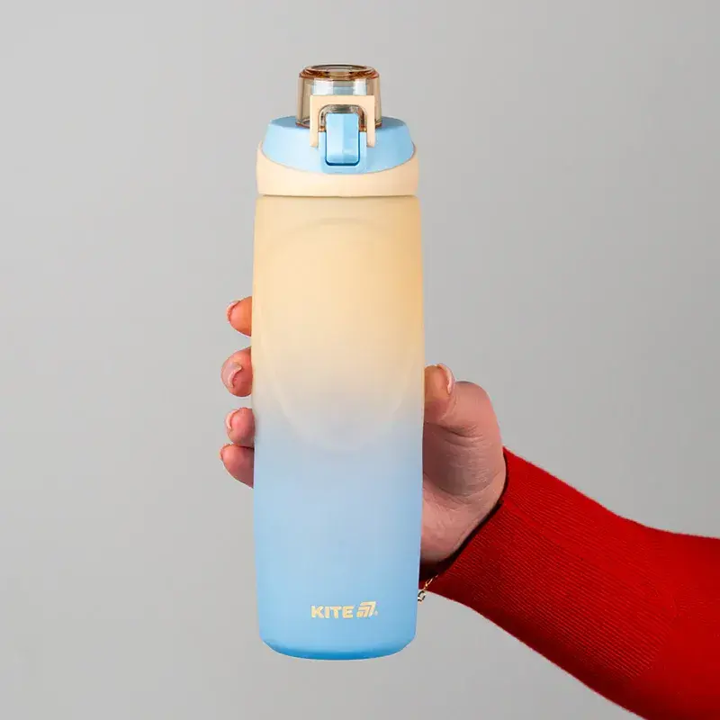 Пляшечка для води Kite бежево-синя 760 мл (K26-1200-1) - фото 4