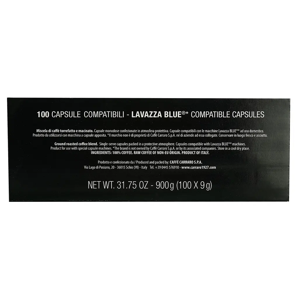 Кава в капсулах Carraro Lavazza Blue Crema Espresso, 100 капсул - фото 5