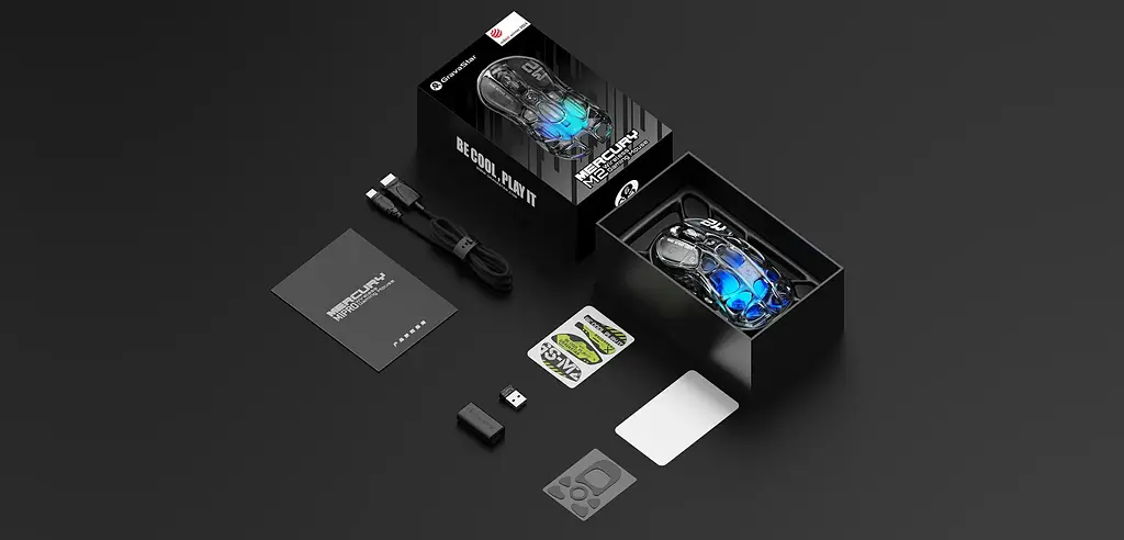 Комп'ютерна миша GravaStar Mercury M2 BT/WL/USB-A RGB чорно-прозорий teh0024921 - фото 2